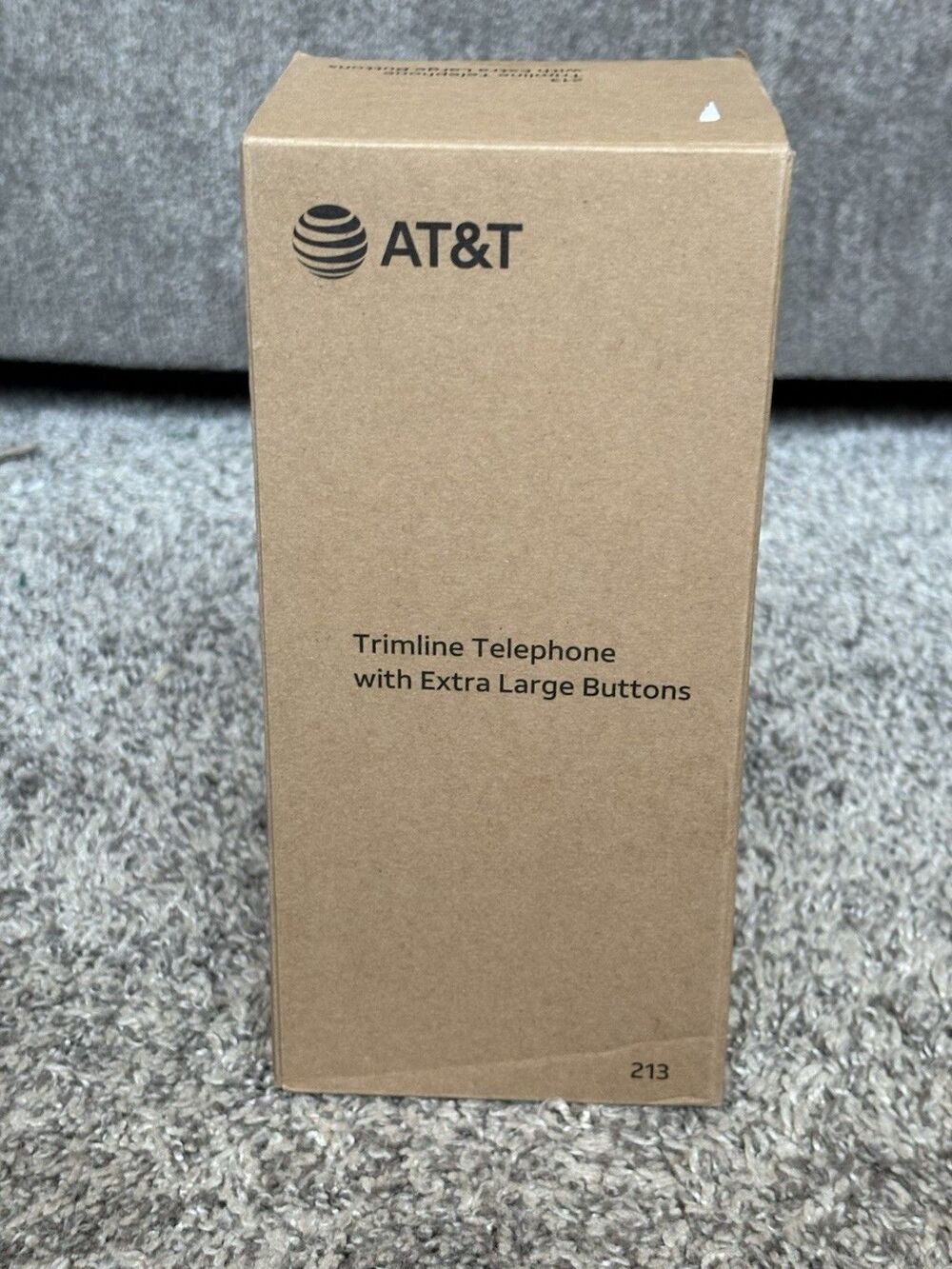 AT&T TRIMLINE 213 Corded Phone Extra Big Buttons Visual Ringer White
